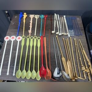 Vintage Jim Beam Drink Stirrer Lot Of 45 Mixed Read